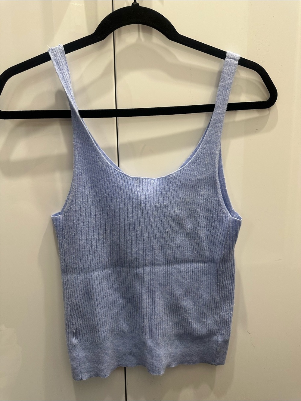 Free People Powder Blue Ribbed Tank Top - Picture 3 of 3